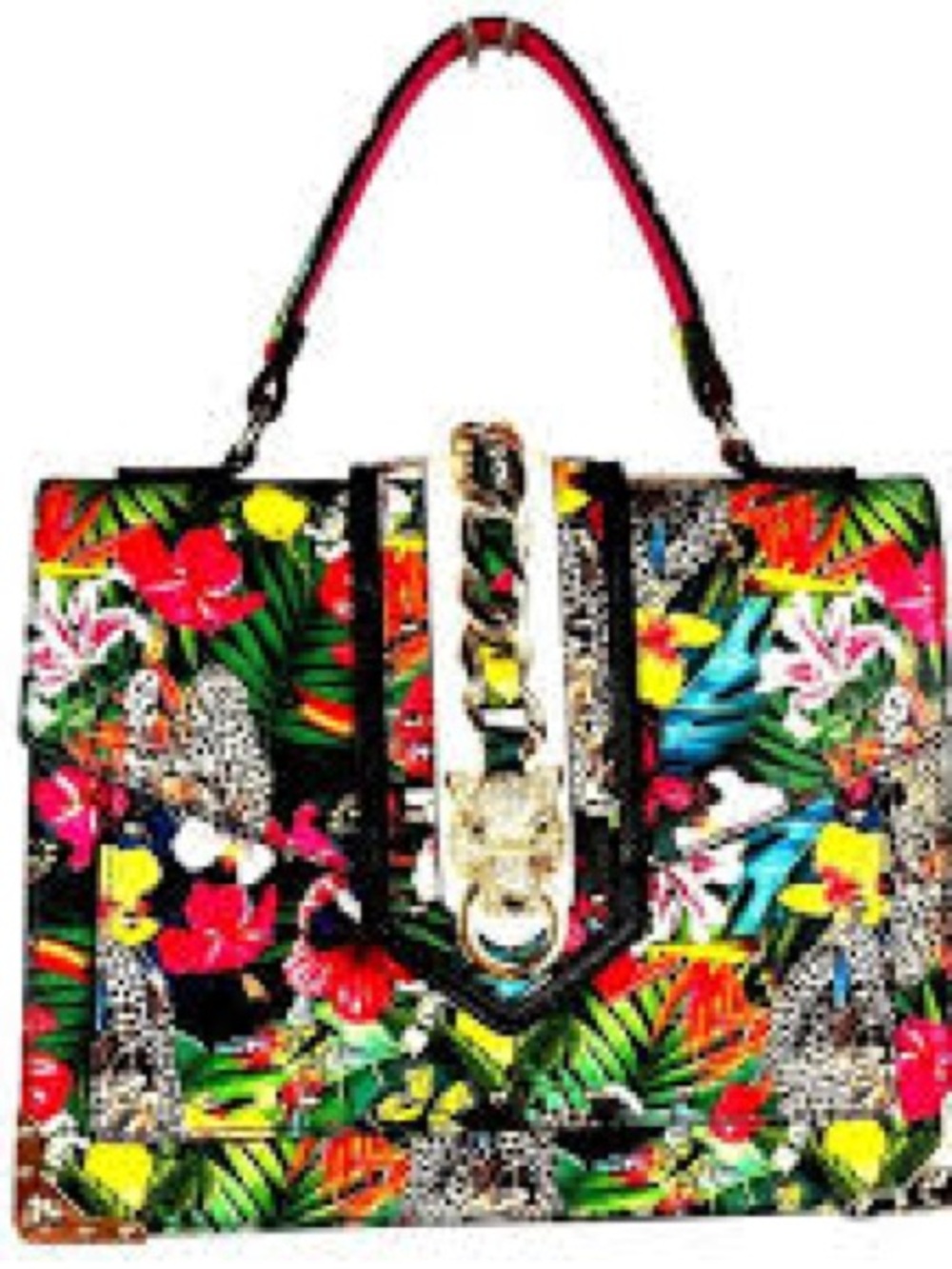 ALDO Tropical Floral and Animal print Tote Handbag - Multicolor